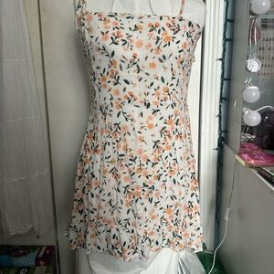 Floral Print Spaghetti Strap Dress